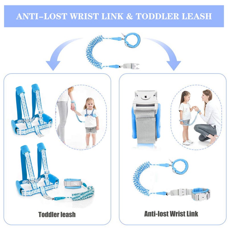 WSZCML Toddler Leash for Walking, Toddler Safety Harnesses Leashes, Safety Harness with Lock for Kids, Anti Lost Wrist Link for Toddlers ，Upgrade with Reflective Tape Liner（6.5ft）for Kids - Image 2